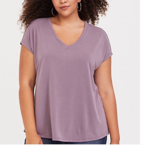 torrid Tops - Torrid Mauve Purple Cupro Dolman Tee 2x NWT